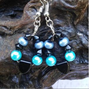 Blue and Black Dangles
